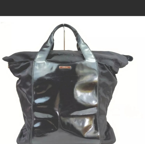 Gucci Large Black Tote with Leather Trim Authentic - Picture 3 of 13